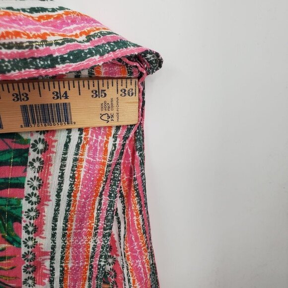 Nine West Swimsuit Cover Up Kimono Cardigan Beach Tropical OS Womens Floral - Picture 9 of 11